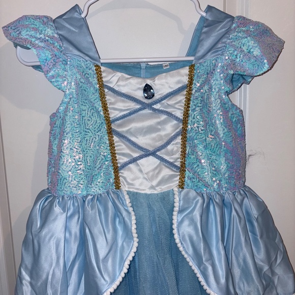 NWOT Girls Princess Cinderella Halloween Costume Dress Up Size 150 (7-8) Years - Picture 5 of 15